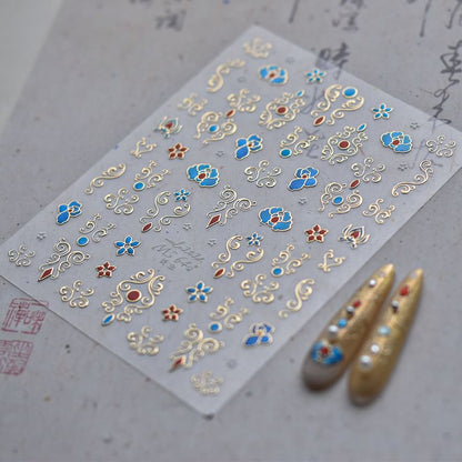 Metallic Nail Art Stickers (Various Designs)