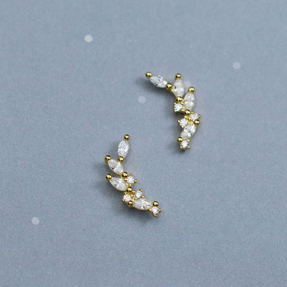 925 Sterling Silver Rhinestone Climber Earring