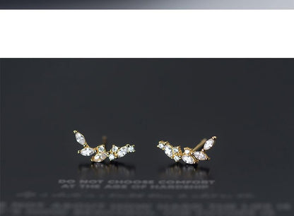 925 Sterling Silver Rhinestone Climber Earring