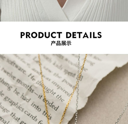 Rhinestone Pendant S925 Sterling Silver Necklace