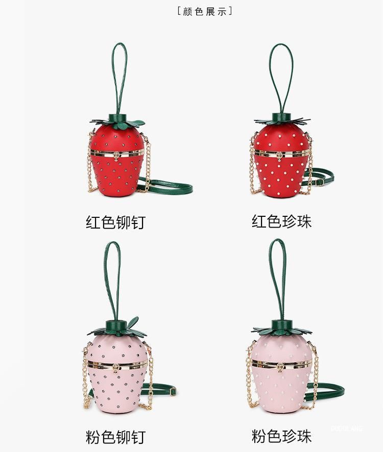 Bag Strap Chain Strawberry Bucket