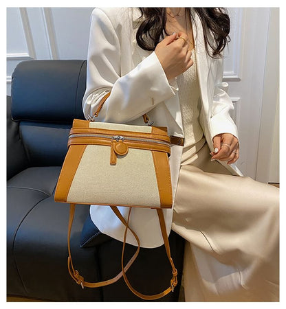 Handle Two Top Bag Crossbody Tone