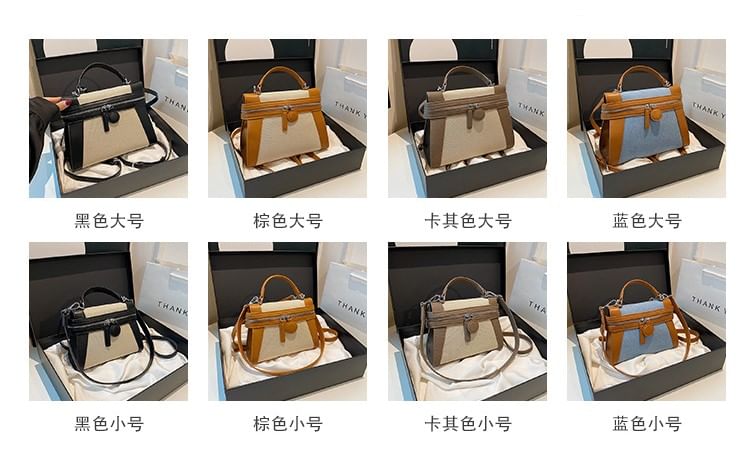 Handle Two Top Bag Crossbody Tone