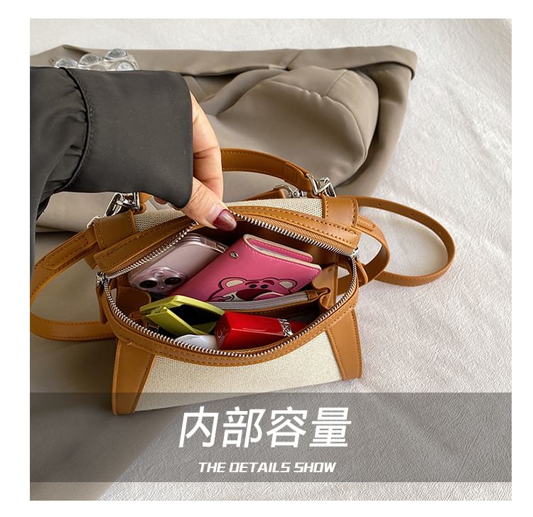 Handle Two Top Bag Crossbody Tone