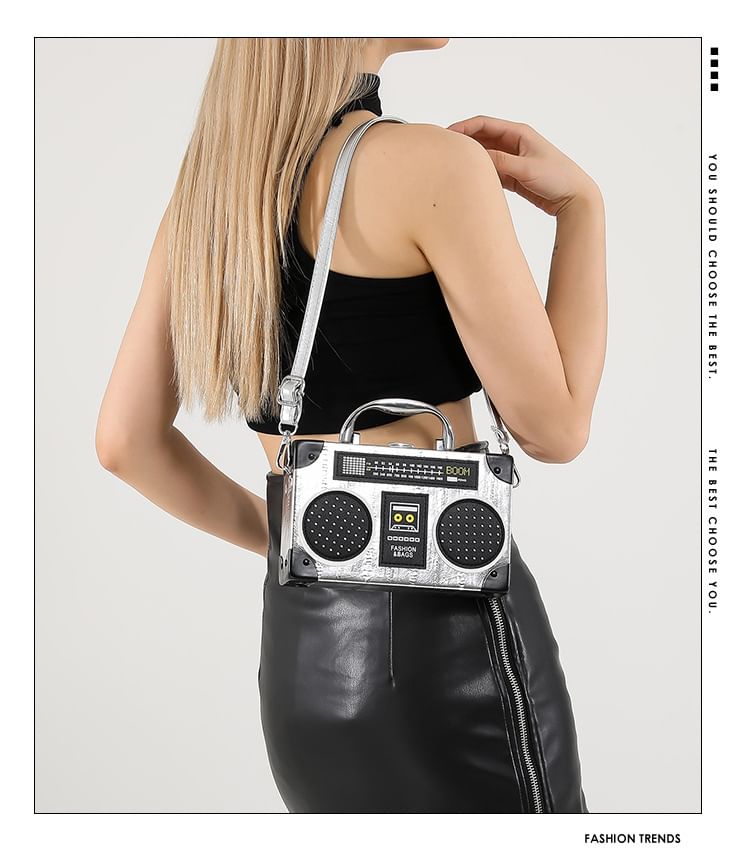 Bag Crossbody Handle Box Top Radio
