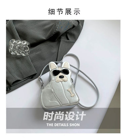 Dog Faux Leather Crossbody Bag