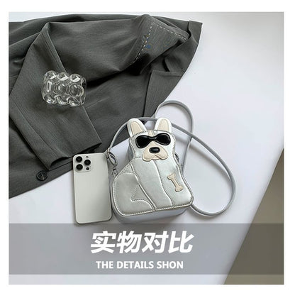 Dog Faux Leather Crossbody Bag