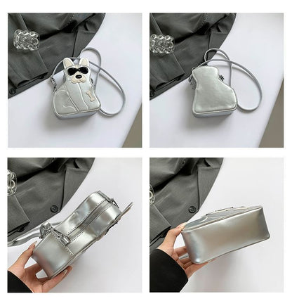 Dog Faux Leather Crossbody Bag