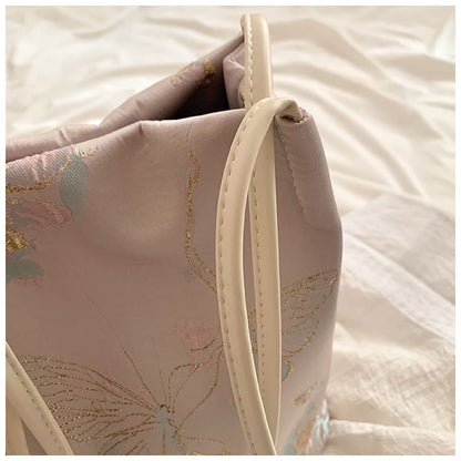 Butterfly Jacquard Bucket Bag