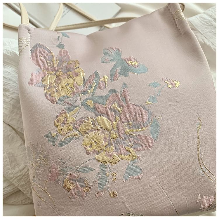 Butterfly Jacquard Bucket Bag