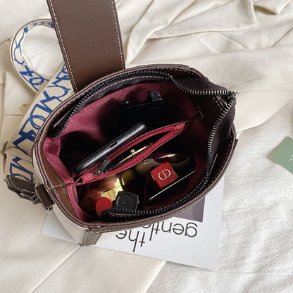 Bucket Patterned Faux Leather Bag