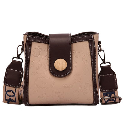 Bucket Patterned Faux Leather Bag