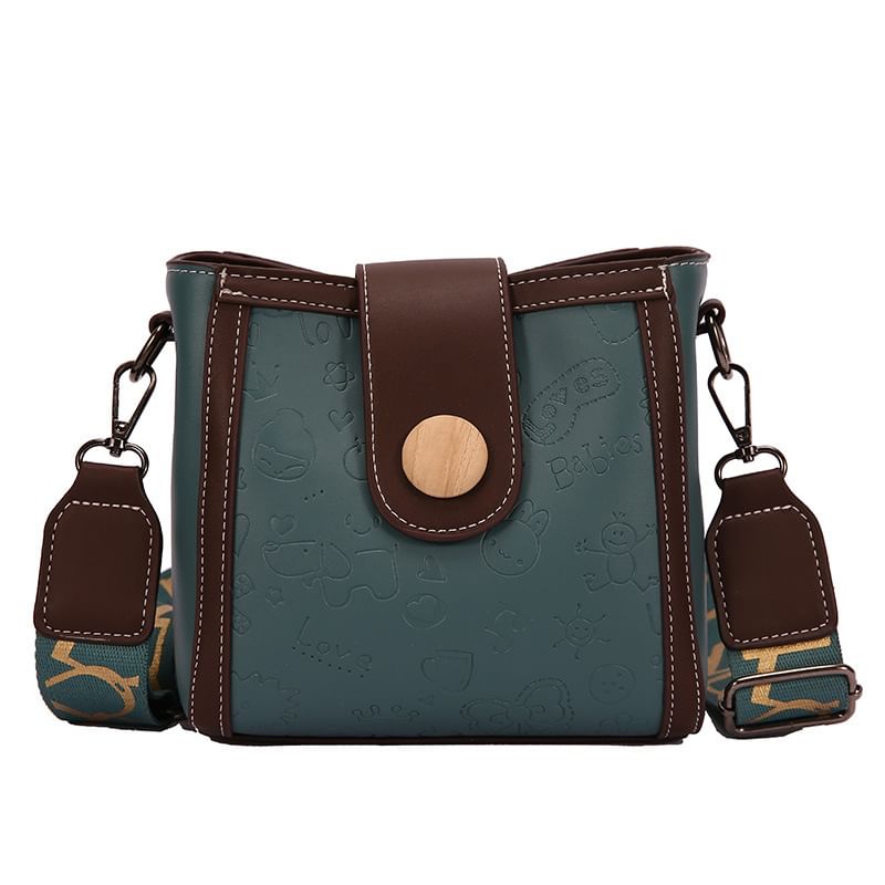 Bucket Patterned Faux Leather Bag