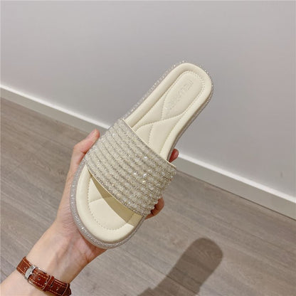 Rhinestone Slide Sandals