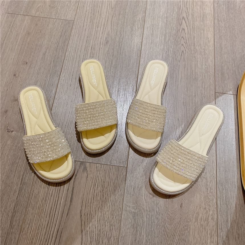 Rhinestone Slide Sandals