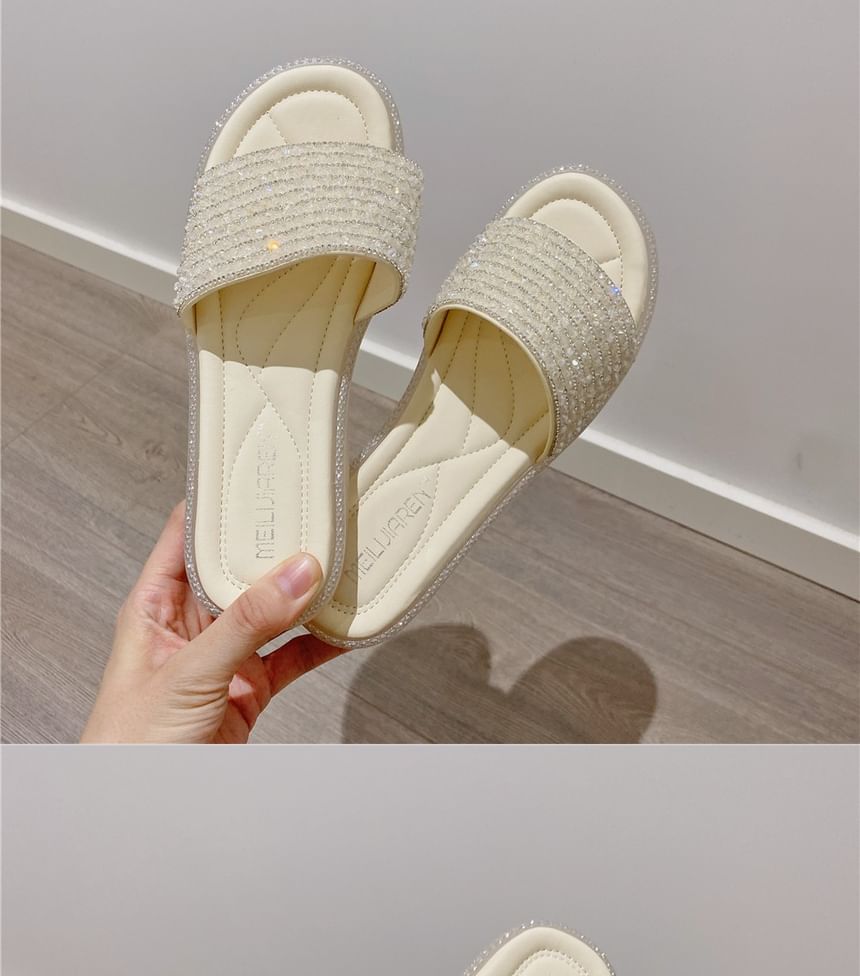 Rhinestone Slide Sandals