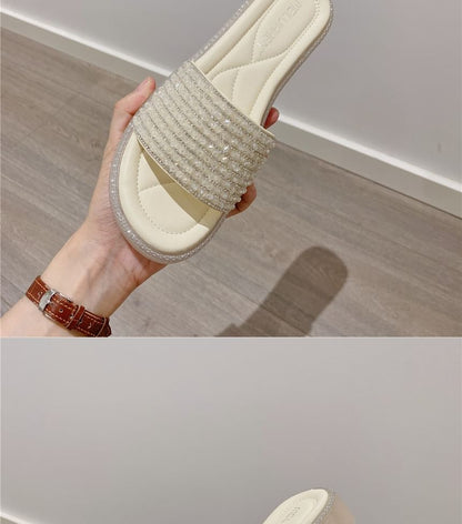 Rhinestone Slide Sandals