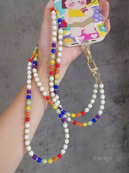 Bead Phone Lanyard with Lanyard Pad
