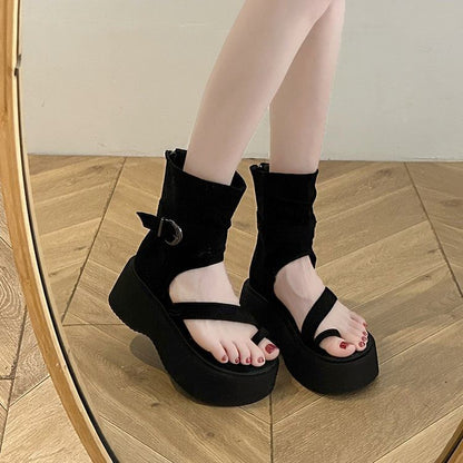Toe Loop Platform Sandals