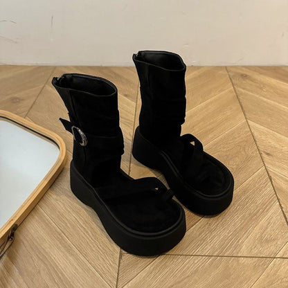 Toe Loop Platform Sandals