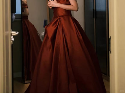 Evening Gown Shoulder Bow A-Line Off