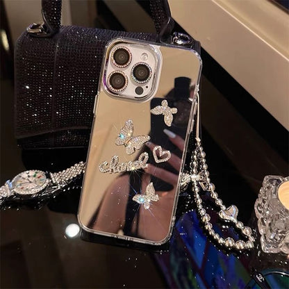 Strap Mirrored / Phone Butterfly Set Case