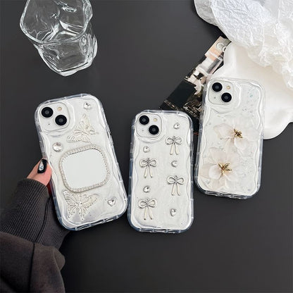 Bow Case Floral Phone / Mirrored