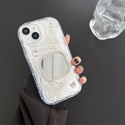 Bow Case Floral Phone / Mirrored