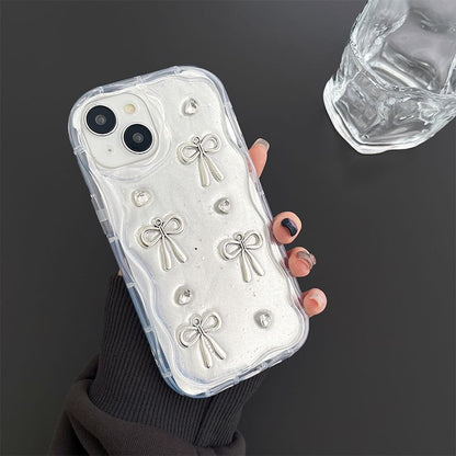 Bow Case Floral Phone / Mirrored