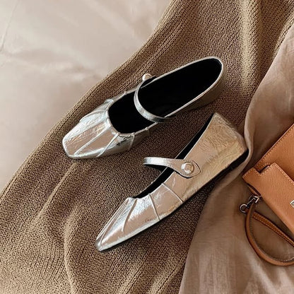 Square Toe Mary Jane Mules / Shoes