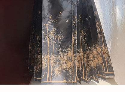 Flower Hanfu Blouse / Maxi Skirt / Set