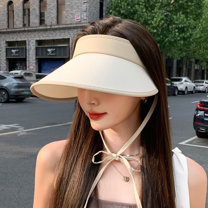 Visor Hat With Bow Sun Decoration