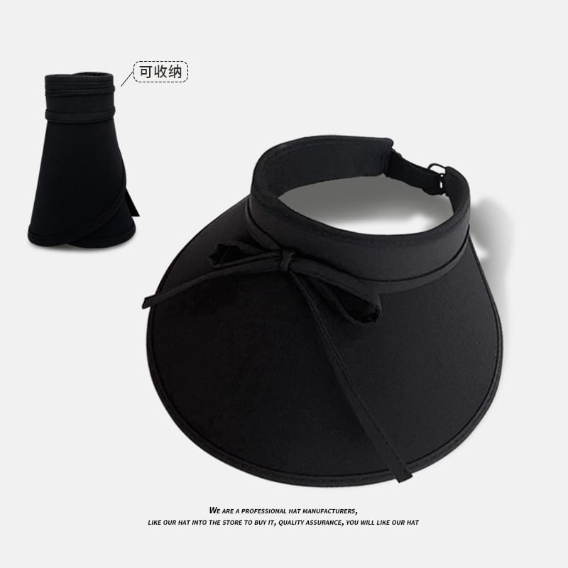Visor Hat With Bow Sun Decoration