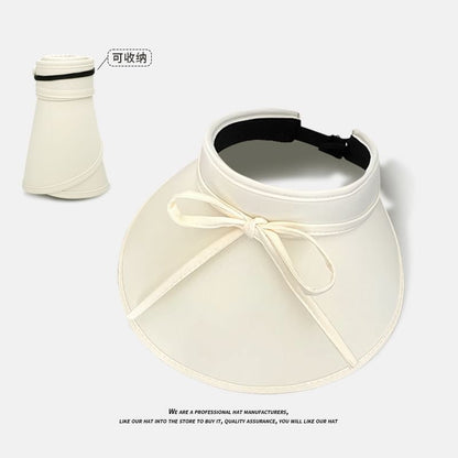 Visor Hat With Bow Sun Decoration