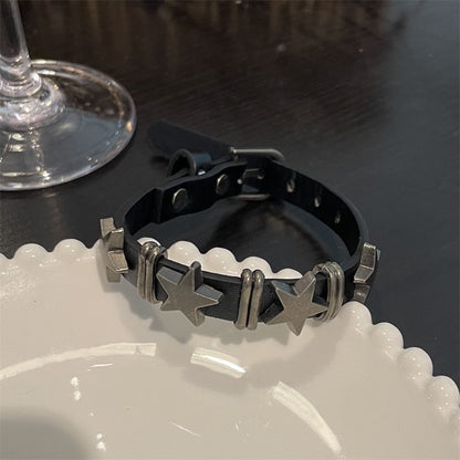 Star Faux Leather Bracelet