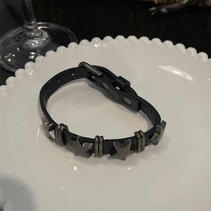 Star Faux Leather Bracelet
