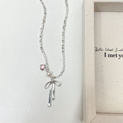 Bow Beaded Necklace