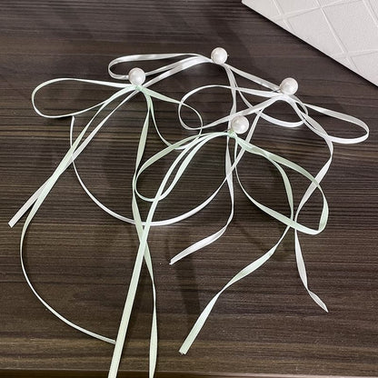 Faux Pearl Bow Earring