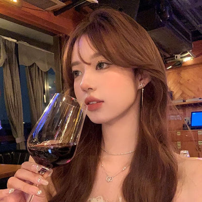 Rhinestone Star Drop Earring