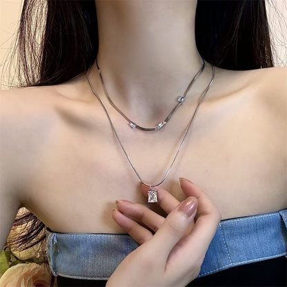 Set of 2: Rhinestone Necklace