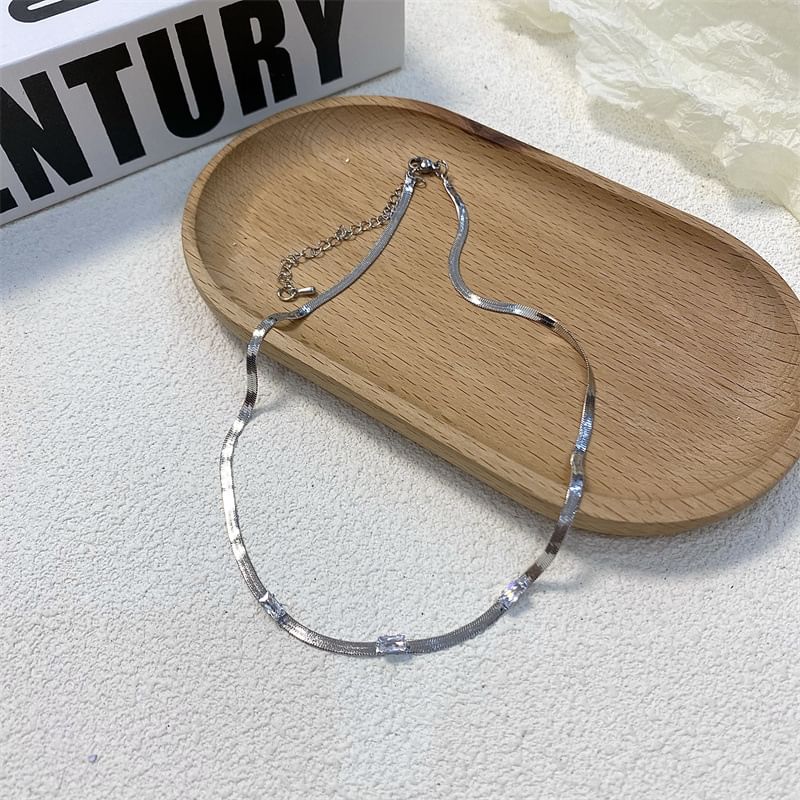 Set of 2: Rhinestone Necklace