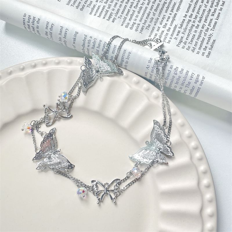 Butterfly Beaded Necklace