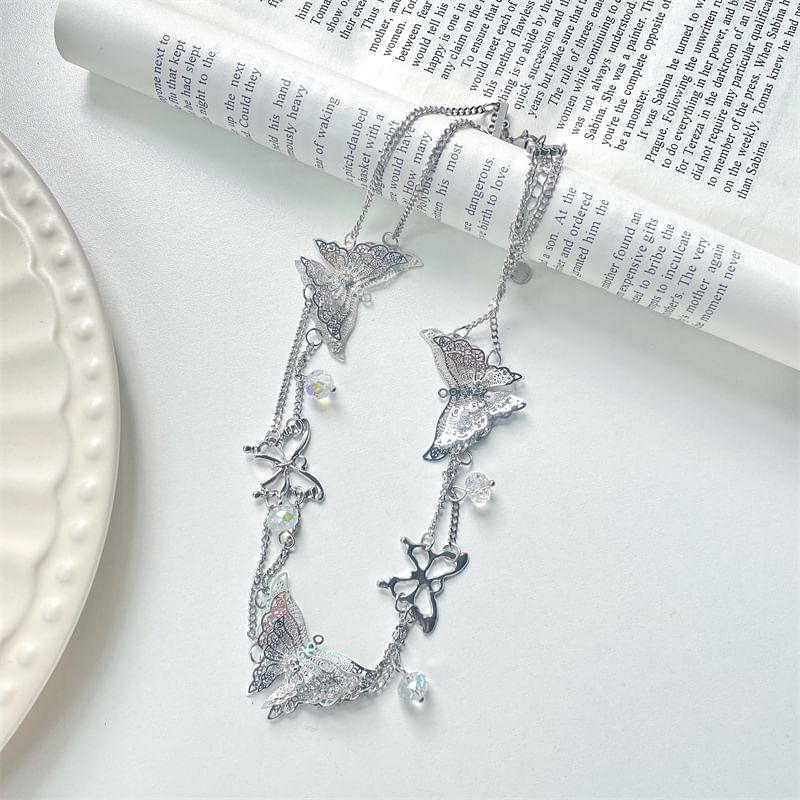 Butterfly Beaded Necklace