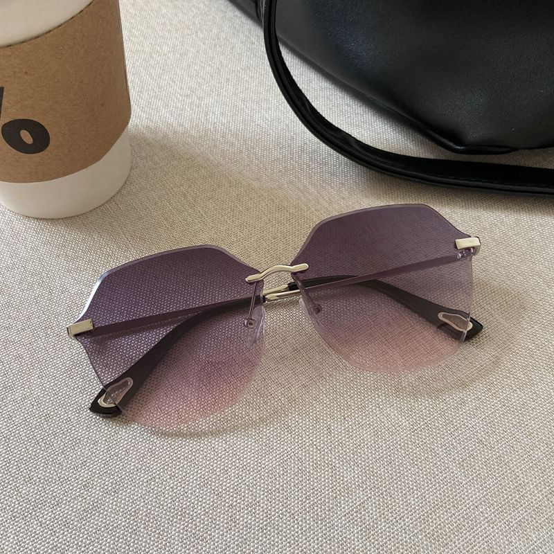 Geometric Frame Oversized Sunglasses