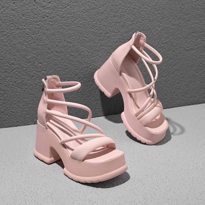 Lace-Up Platform Sandals