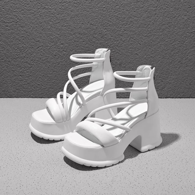 Lace-Up Platform Sandals