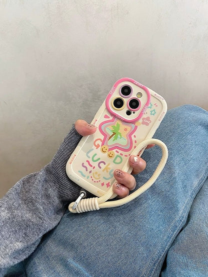 Strap Smiley Case Phone Set Star /