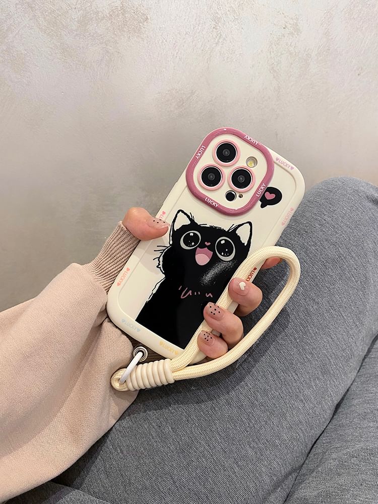 / Case Set Phone Cat Strap