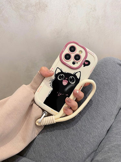/ Case Set Phone Cat Strap