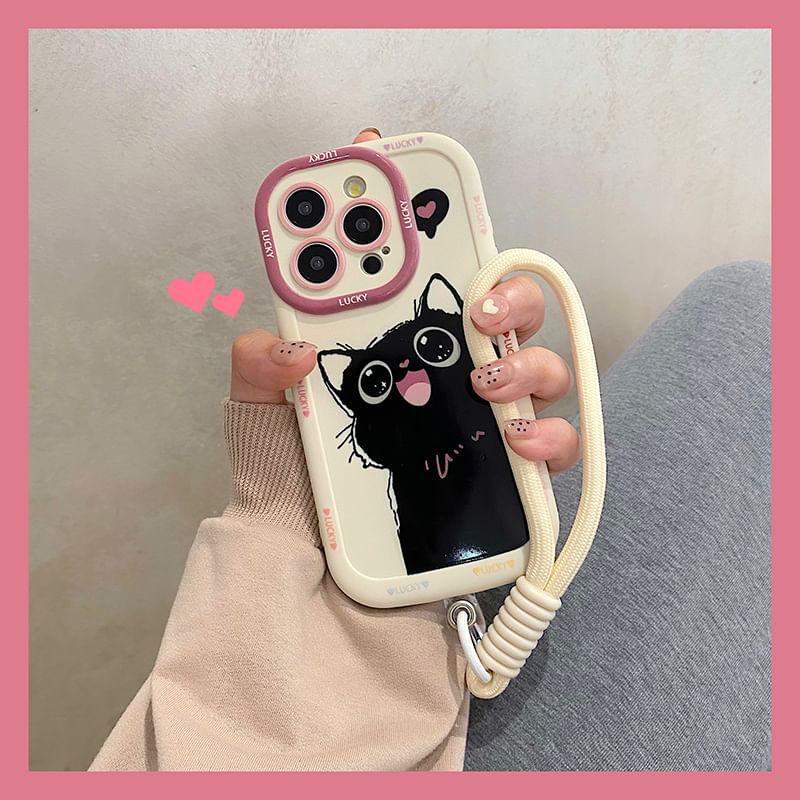 / Case Set Phone Cat Strap